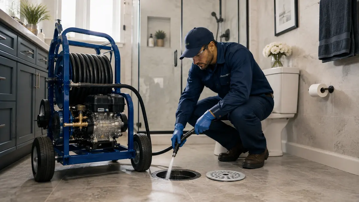 Bathroom Drain Hydro Jetting in Verdugo City
