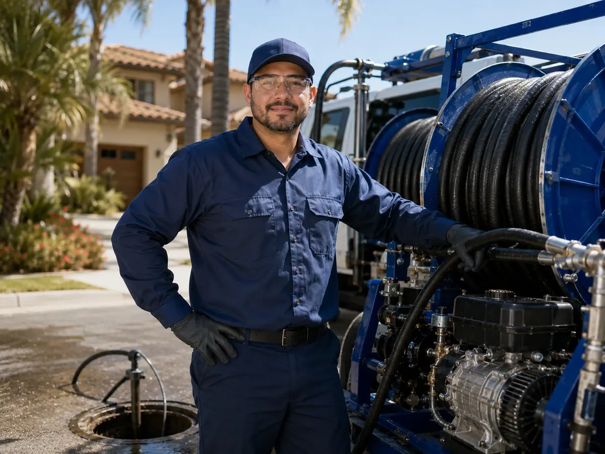 Hydro jet sewer cleaning in Verdugo City