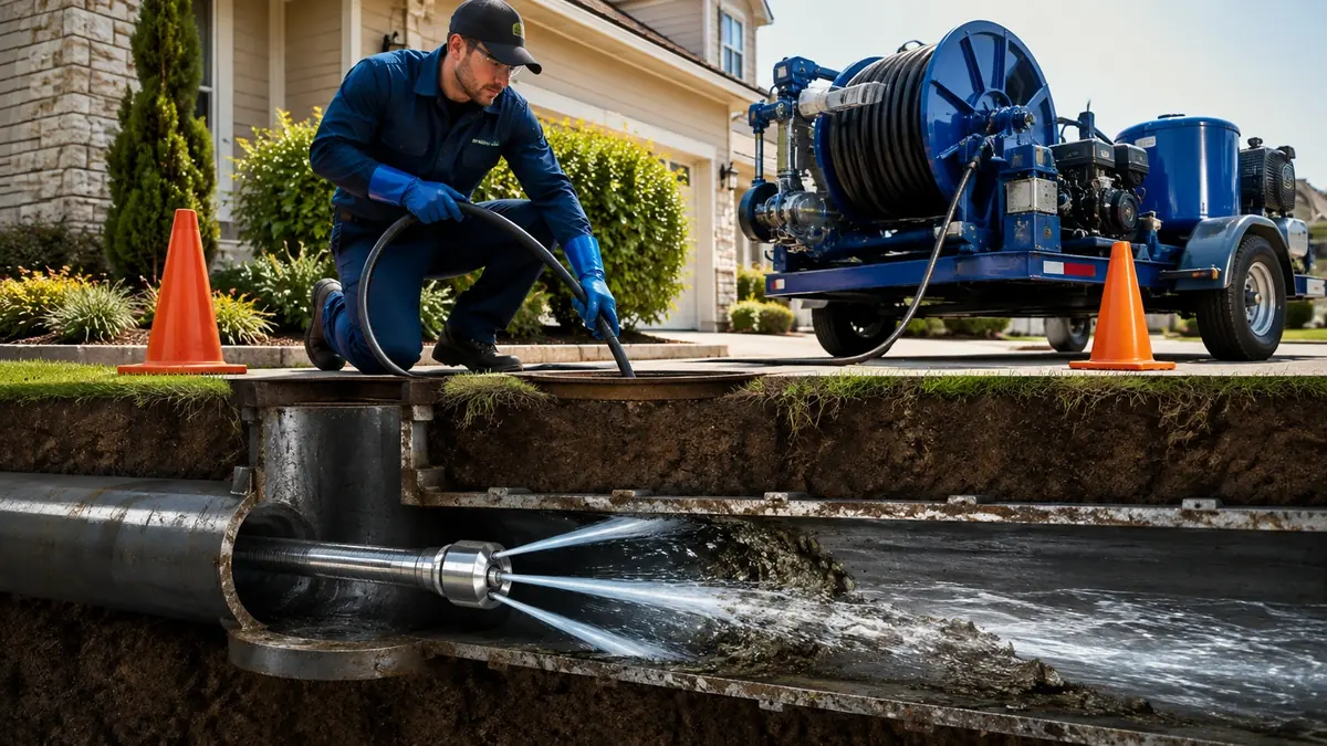 Main Sewer Line Hydro Jet Cleaning in Verdugo City