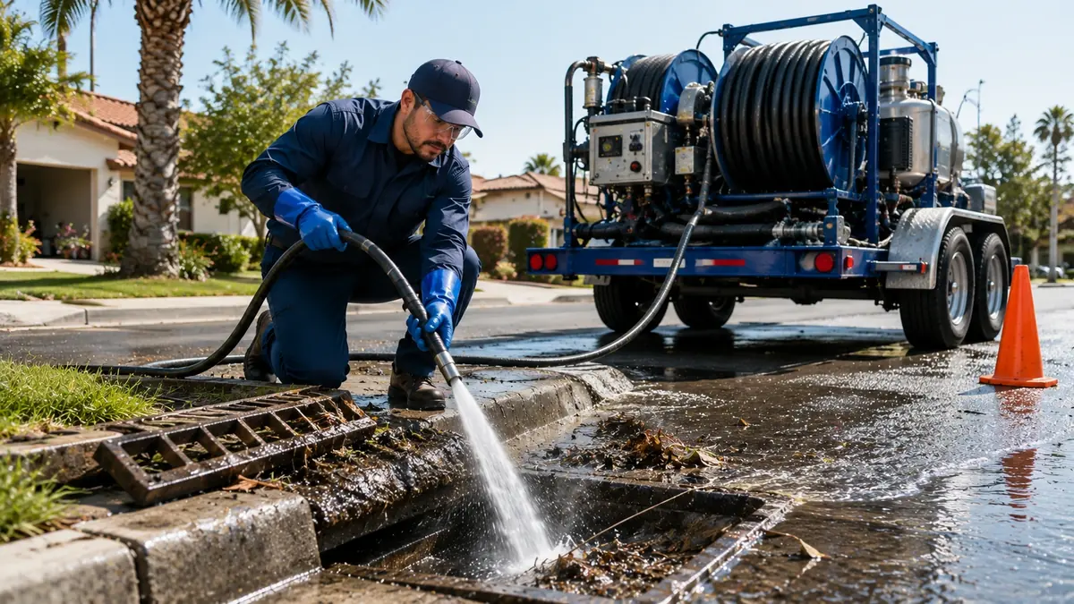 Storm Drain Hydro Jet Cleaning in Verdugo City